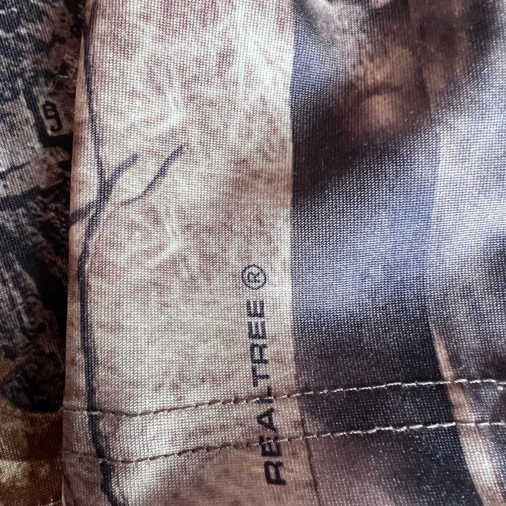 Realtree Men's XL Brown Camouflage Woodland Hunting Jacket 1/4 Zip - Picture 6 of 6